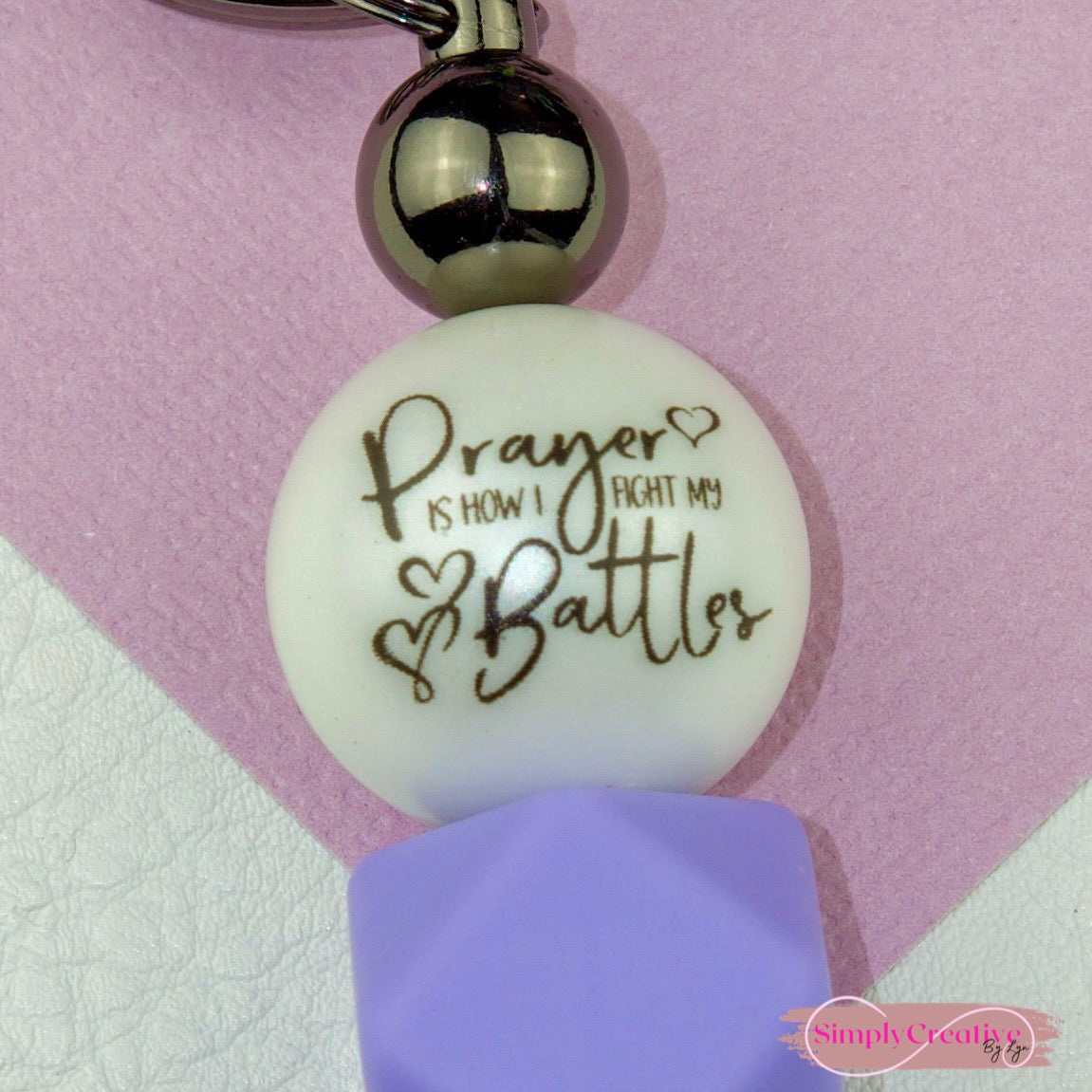 Prayer Is How I Fight My Battles Metal Bar Keychain