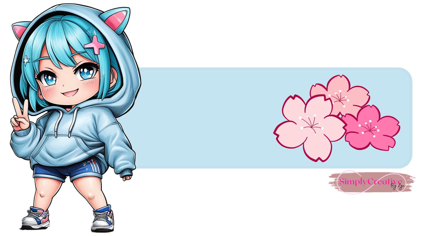 Peace girl magnetic bookmarks