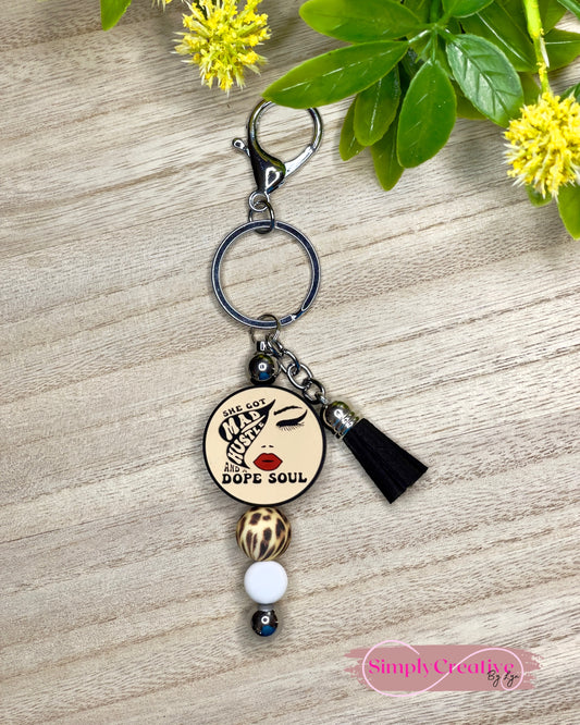 Mad Hustle Metal Bar Keychain