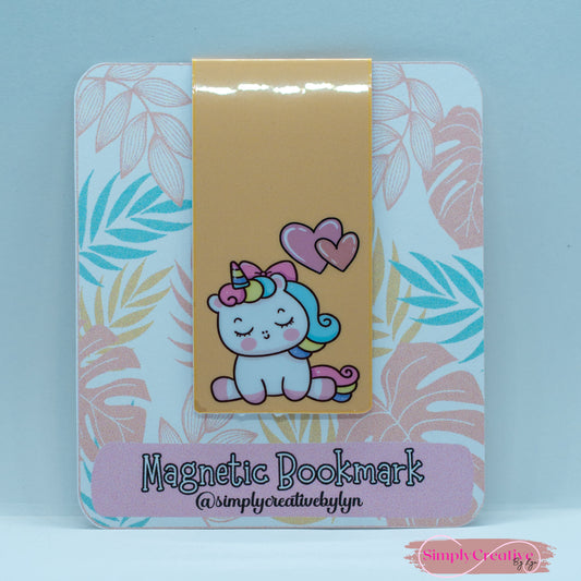 Sweet unicorn magnetic bookmark