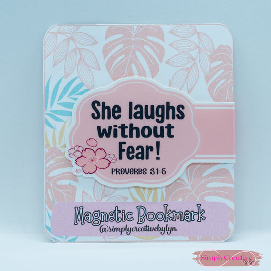 She laughs without fear magnetic bookmark