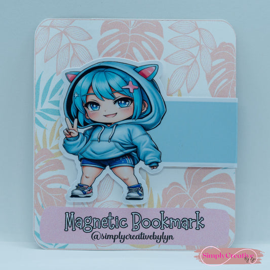 Peace girl magnetic bookmarks